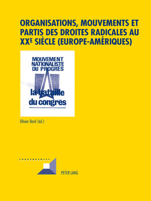 cover image of Organisations, mouvements et partis des droites radicales au XXe siècle (Europe–Amériques)